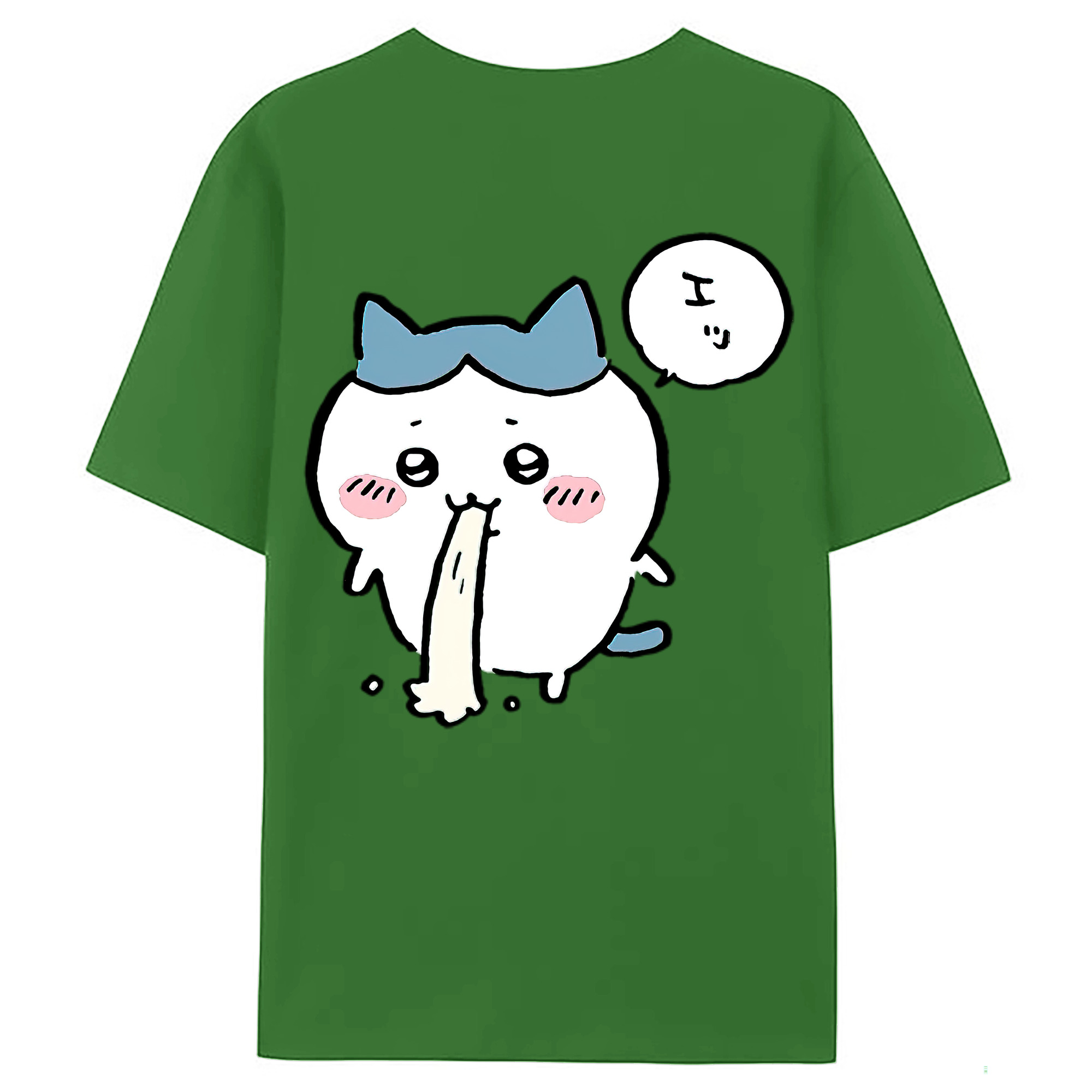 （画像用） ちいかわ ハチワレ Chii-kawa hachiware レディース半袖Tシャツ(バックプリント)
